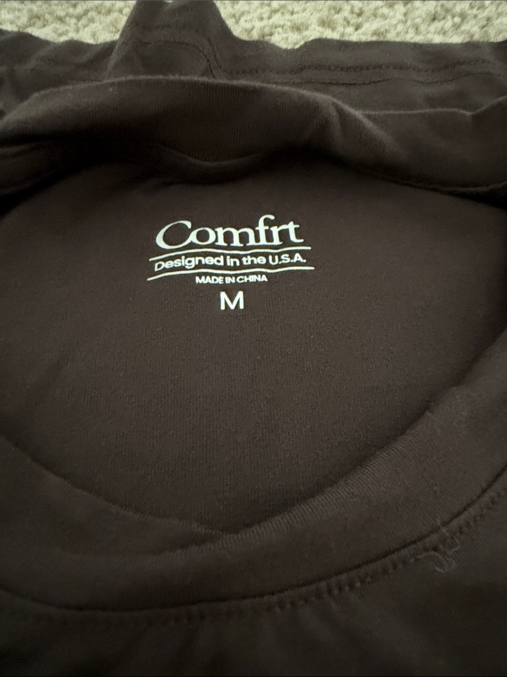 Comfrt Women's Short Sleeve Tee in Dark Brown